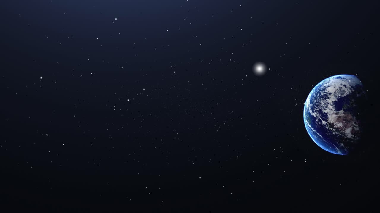 animación del planeta tierra y las estrellas 4k