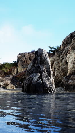 rocky coastline at the beach