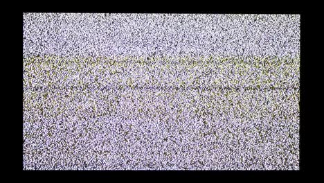 tv screen with white noise and interference on a black background. vintage tv static display