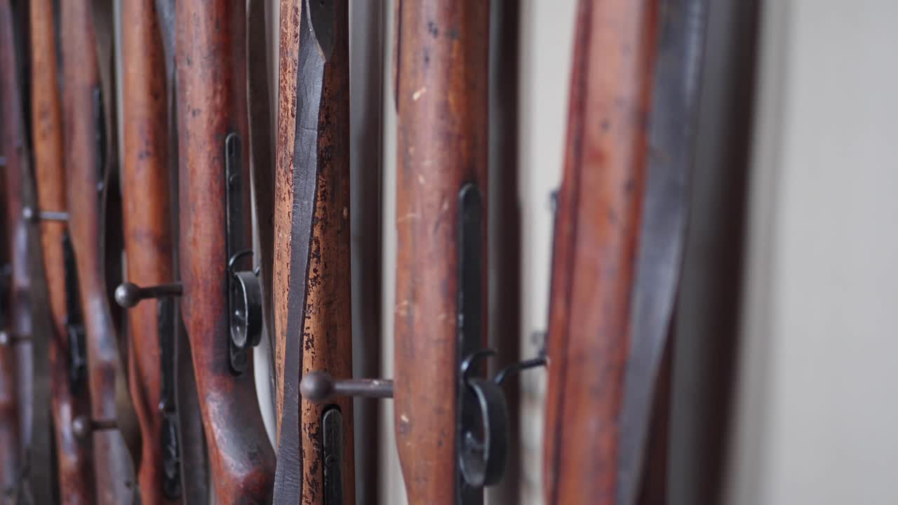 Vintage Rifles on Wall