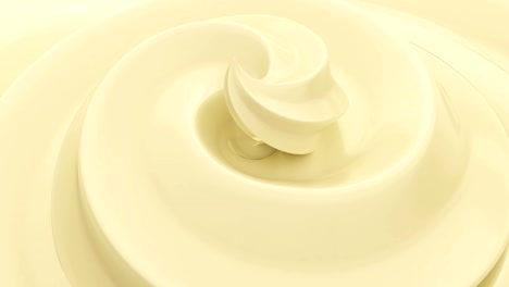 rotating vanilla cream. close-up view. looped animation.