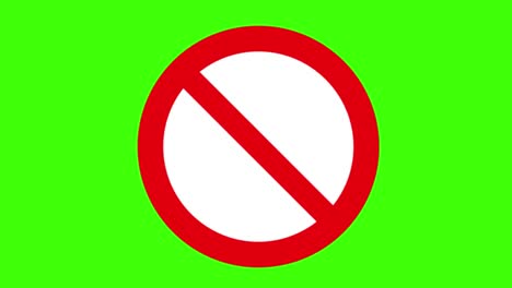 green screen , road signs icon , no stopping