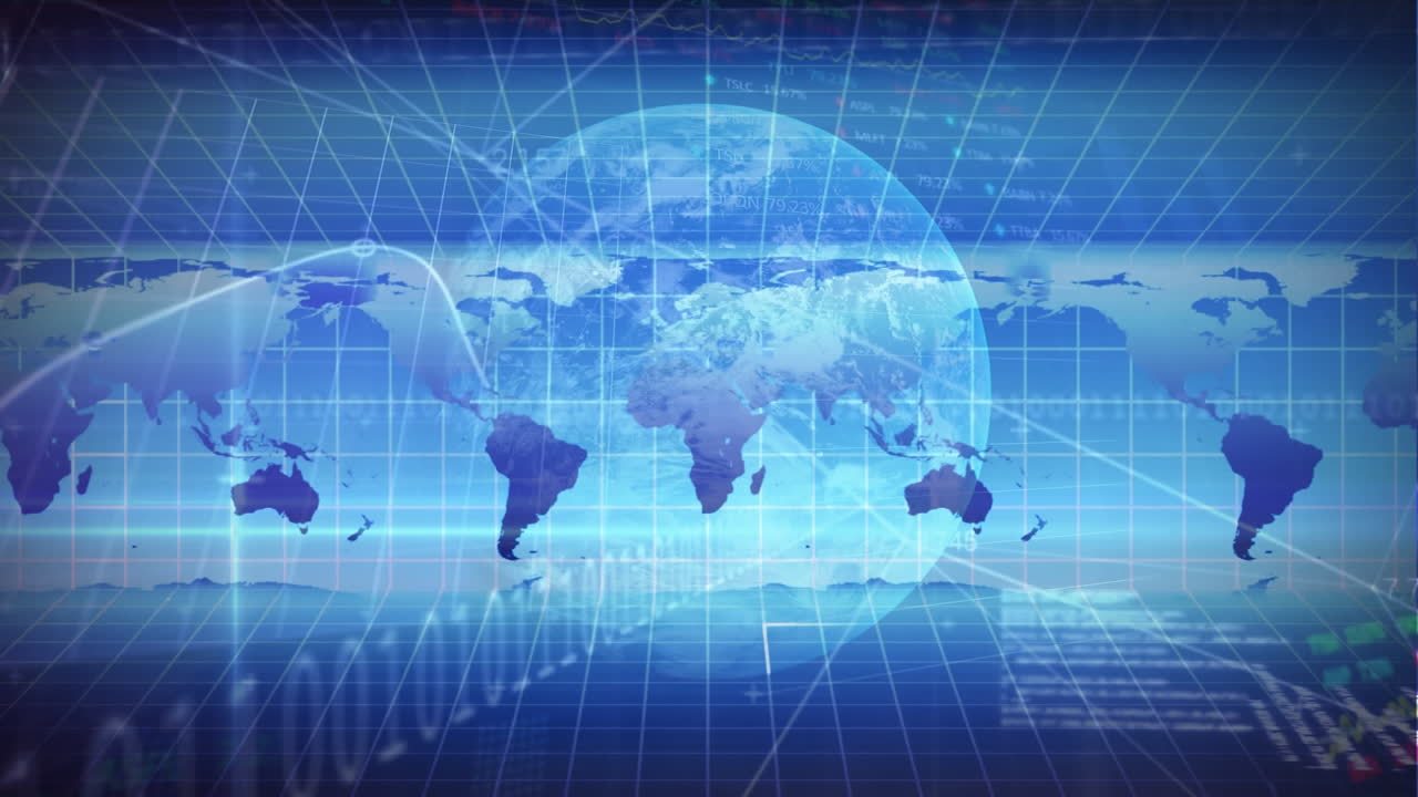 세계 지도와 비교하여 전 세계 주식 시장 데이터 처리