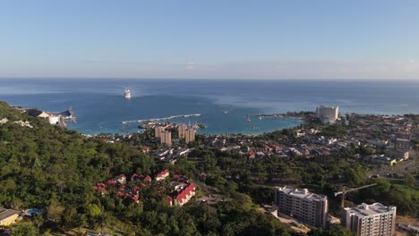 pomeronic view of ocho rios harbor from the mountains