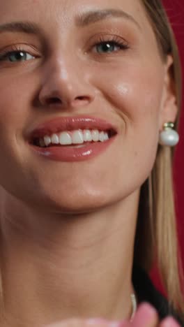 woman with beautiful makeup and jewelry