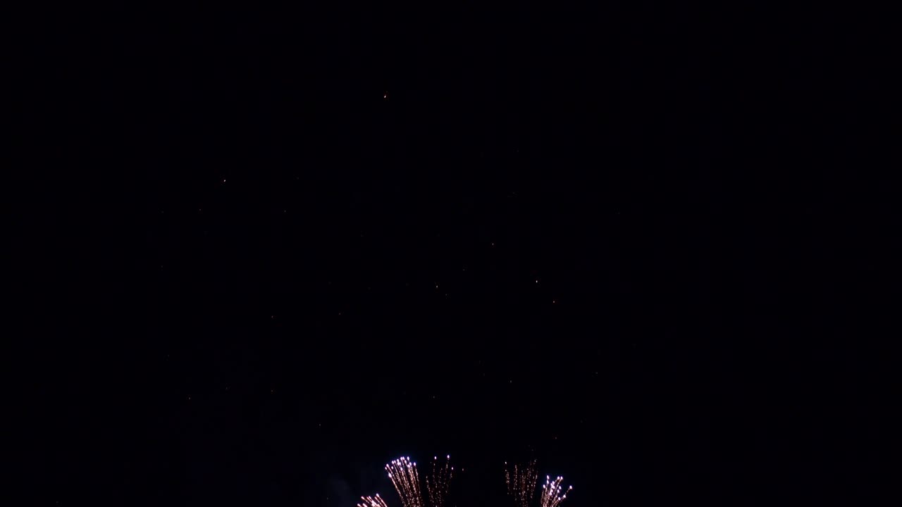 Beautiful colourful fire work display at night for celebration in festival