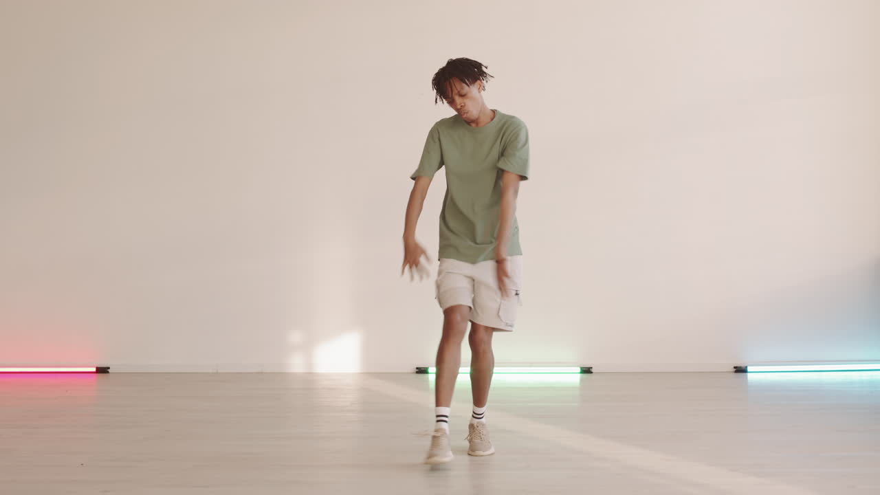 Male Young African Dancer in Studio