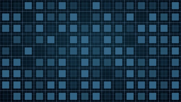 abstract blue digital grid of flickering squares, perfect for high-tech and corporate presentations