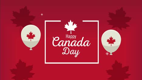 feliz día de canada animación de letras