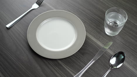 the staff laid the eggs on a plate.serving eggs on the table
