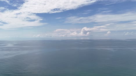 aerial view tilt of coast in la gi in the afternoon