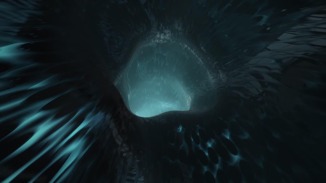 bucle sin costura dentro del agujero del vórtice del túnel - animación