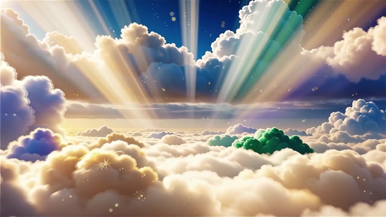 Christian Heavenly Light Worship Background