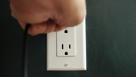 a plug is inserted into the socket