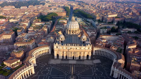 st. peter's basilica, vatican city, aerial view