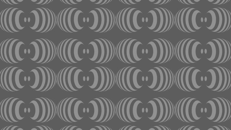 Graphic pattern in black and white with stroboscopic and hypnotic effect, while increasing in size and then reducing it.
