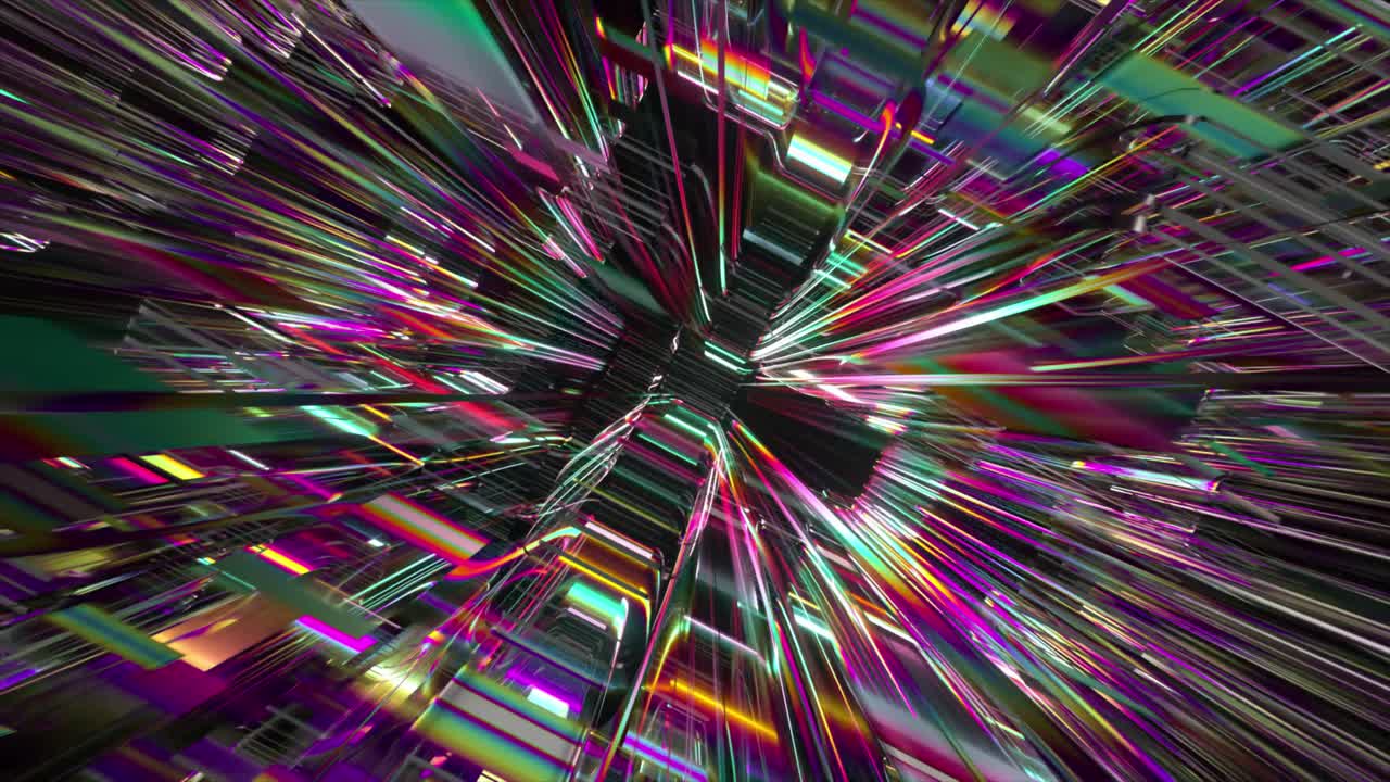 explosión geométrica irisante abstracta