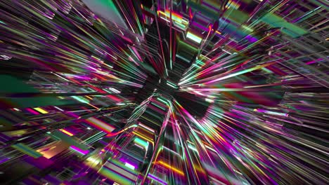 explosión geométrica irisante abstracta