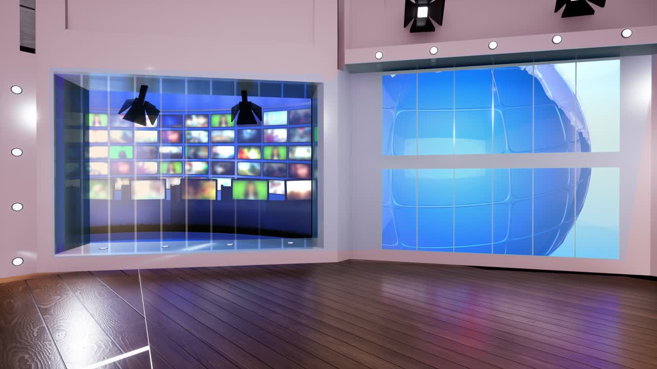 3D 가상 TV 스튜디오 뉴스