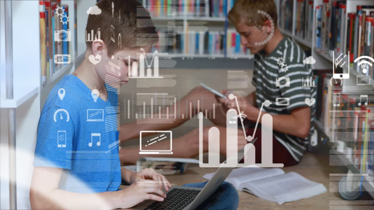 datos gráficos sobre jóvenes que usan tablets y computadoras portátiles.