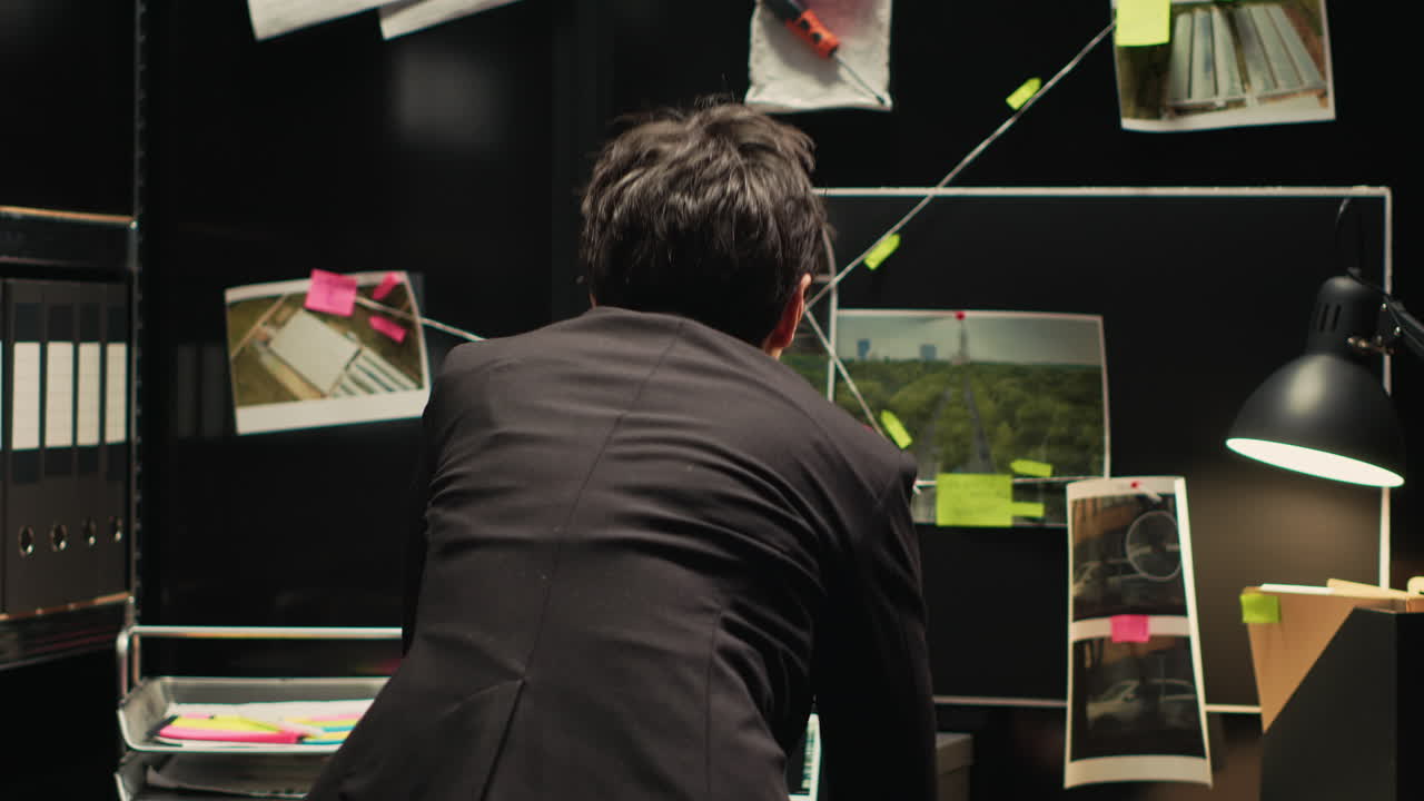 Detective Investigating a Crime Case