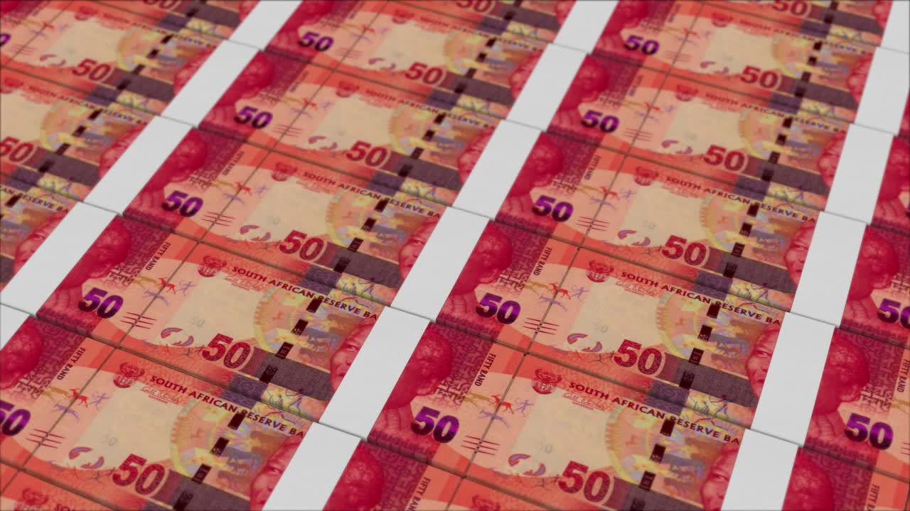 돈 프레스 에 의해 인쇄 된 50 남아프리카 랜드 지폐