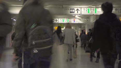 timelapse in tokyo metro station