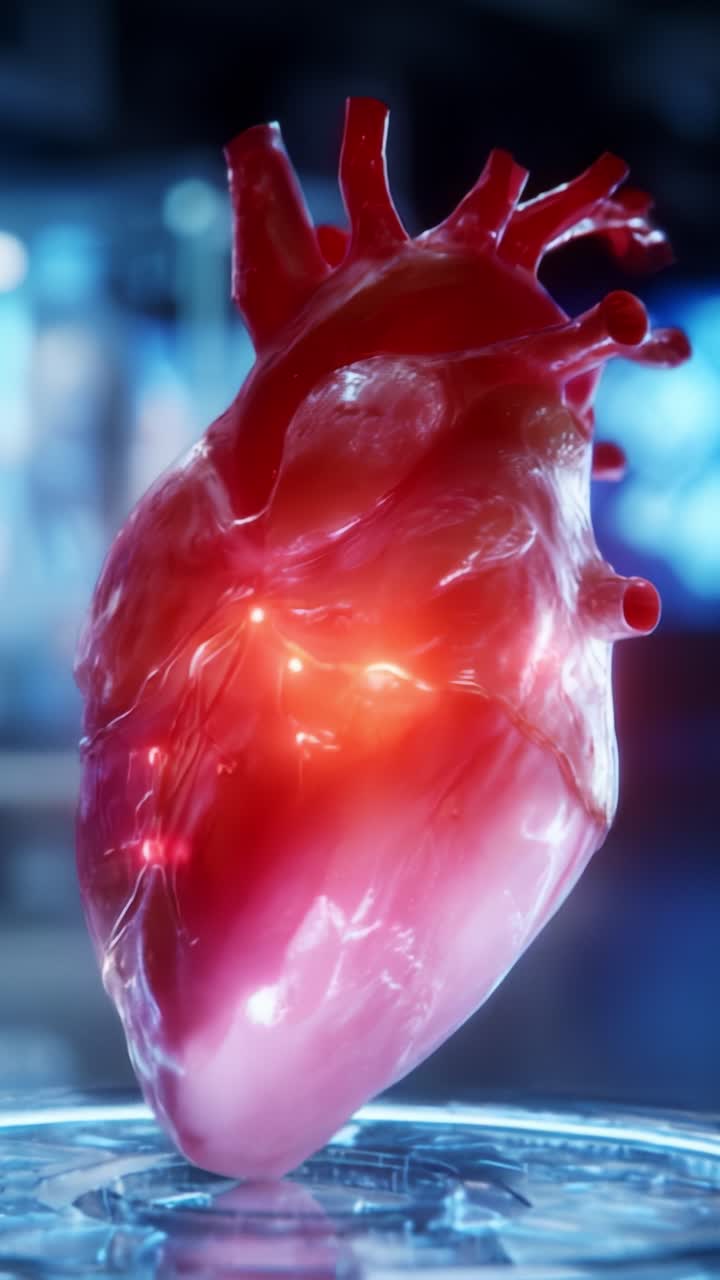 A Lifelike Depiction of a Human Heart, Showcasing Intricate Details and Vibrant Colors, Highlighting Its Functionality and Importance in the Circulatory System
