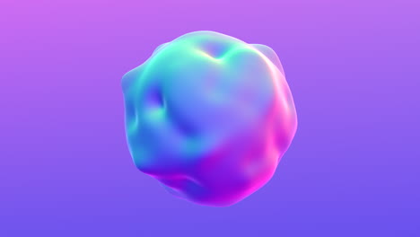 reflective pink, purple, and blue 3d sphere