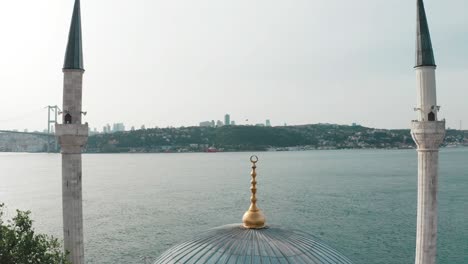 aerial view of beylerbeyi mosque in istanbul