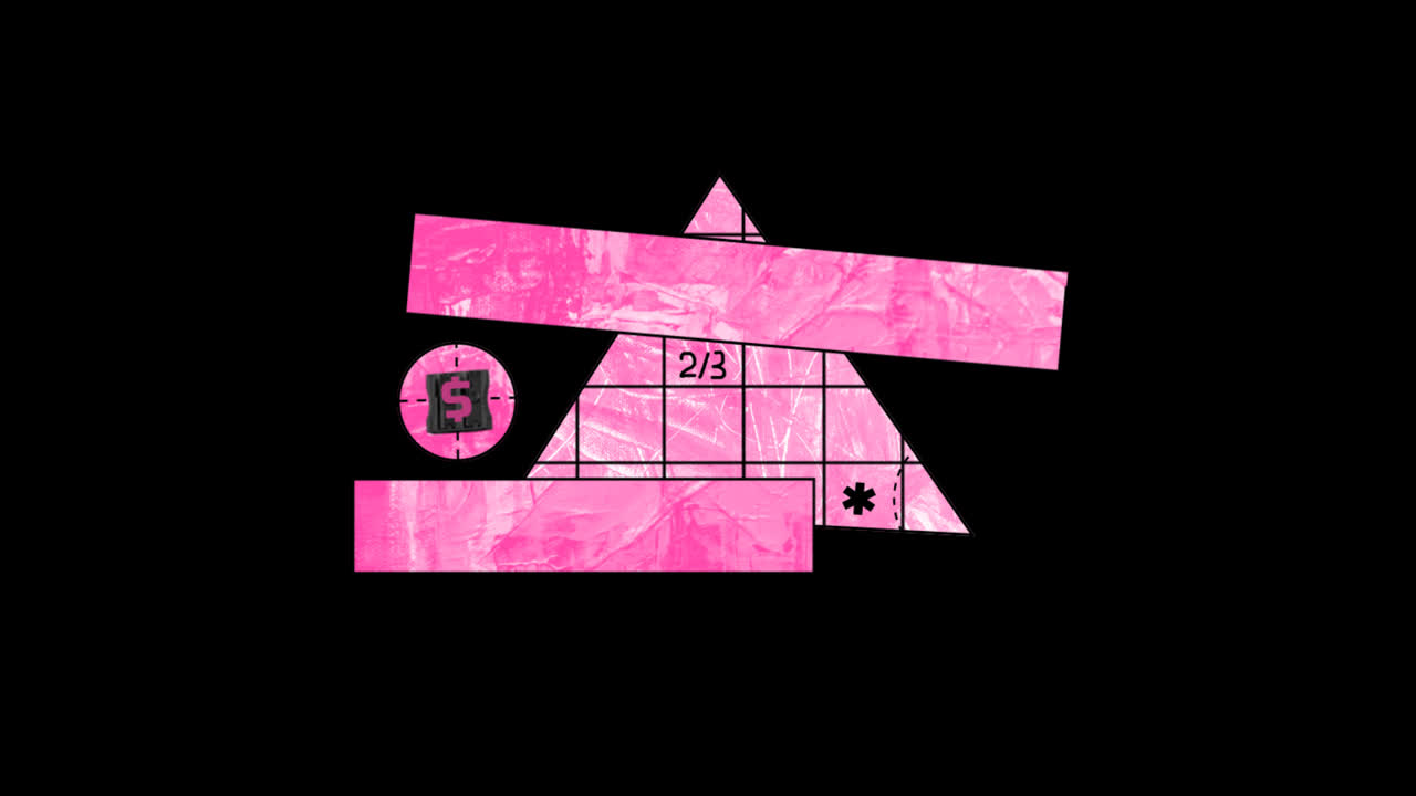 추상 분홍색 기하학적 디자인