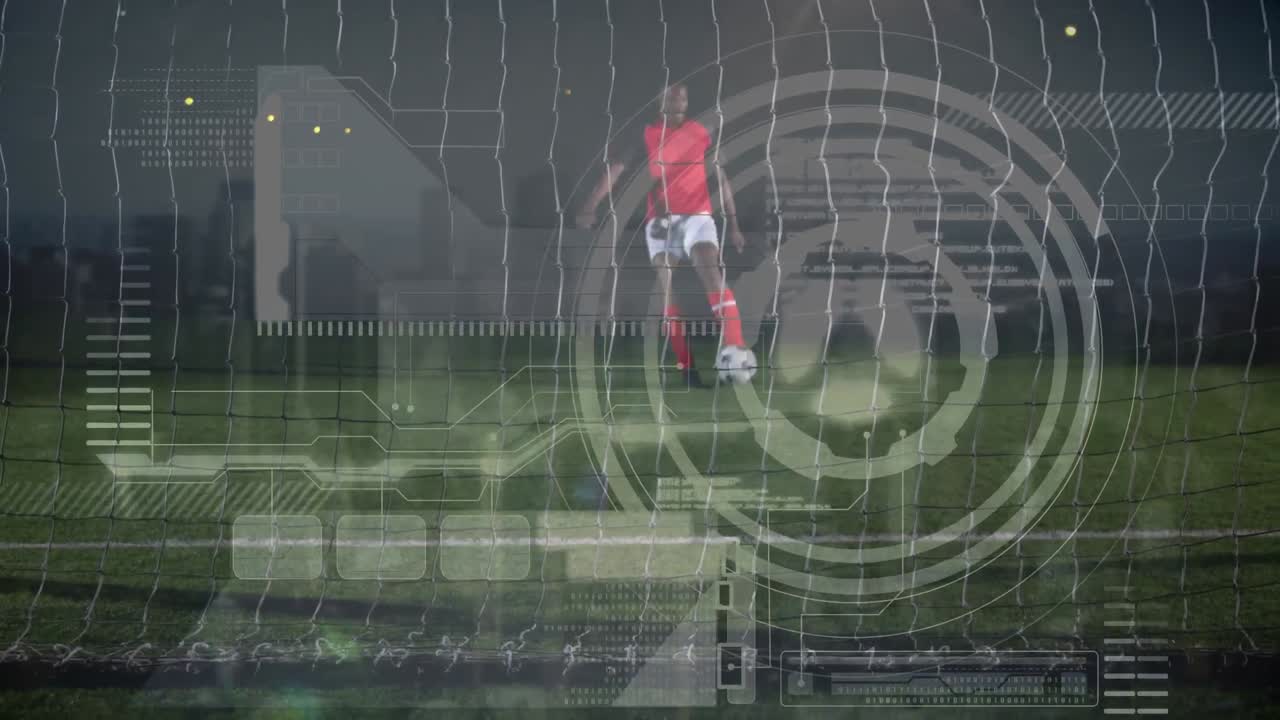 축구 선수에 대한 데이터 처리 애니메이션