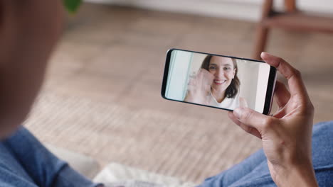 deaf woman woman using smartphone video chatting with best friend communicating with sign language hand gestures enjoying online communication