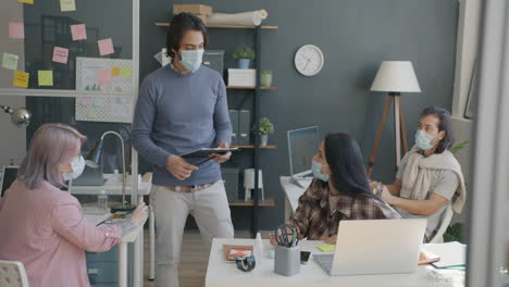 business meeting during pandemic
