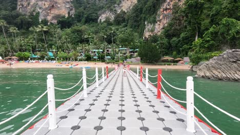 scenic walk on ao nang's floating bridge