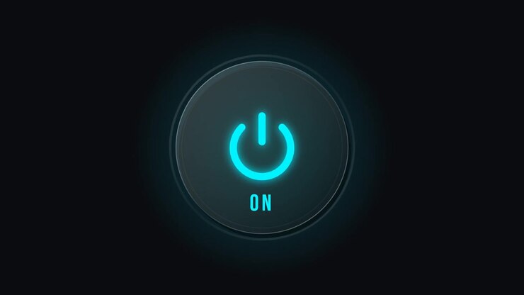 Digital Power Button Switching From Off To On State