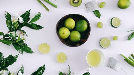 healthy green food arrangement