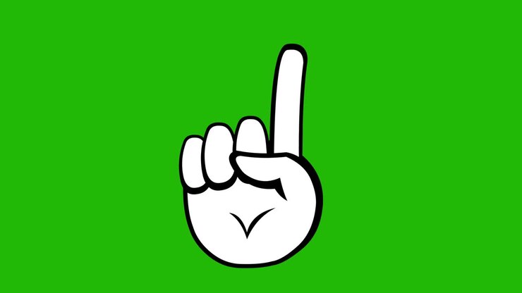 Loop animation of a hand drawn in black and white counting up to the number five or showing 5 fingers