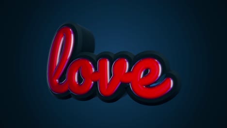 3d rendered text: "love"