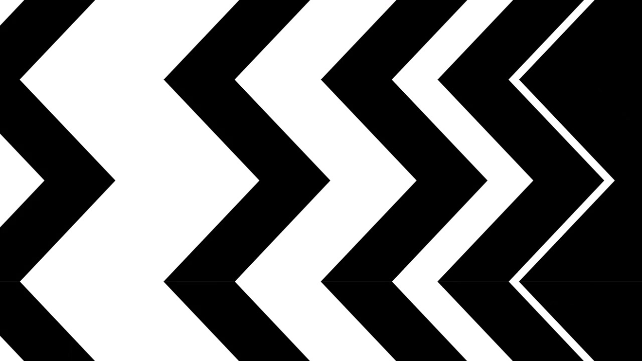 Dynamisk sort-hvid chevron-former animations-overgang