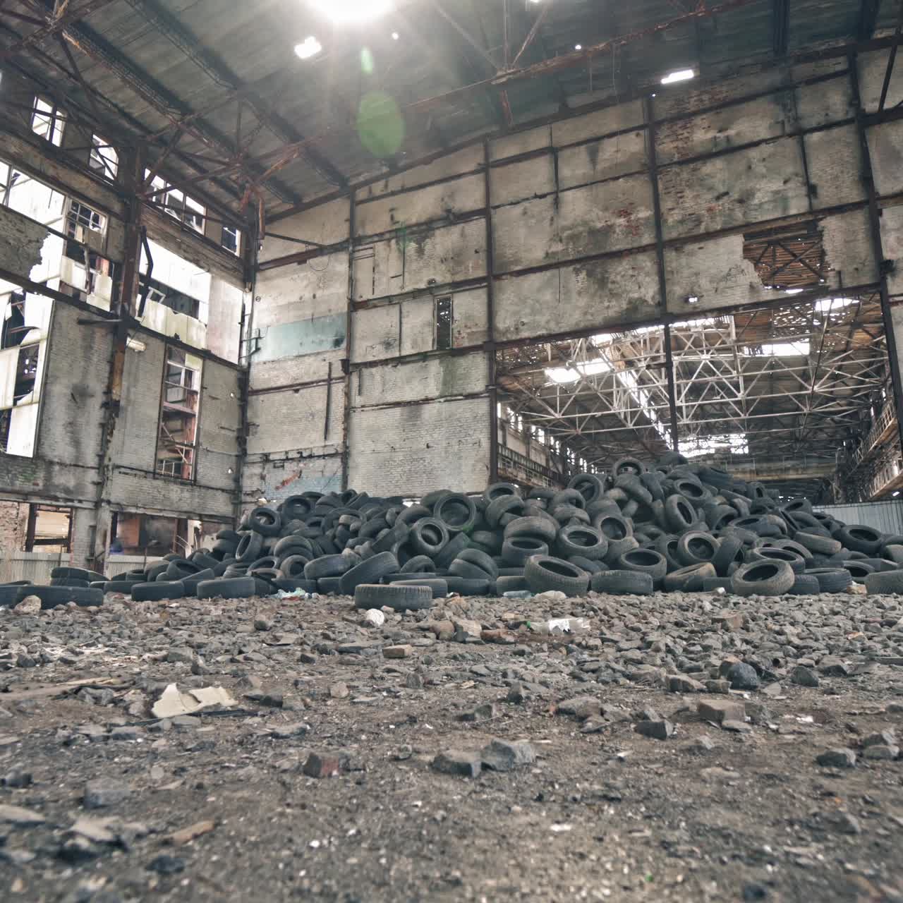 Empty Storehouse Interior For Background