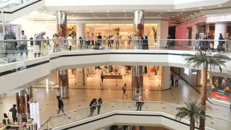 inside a large shopping mall