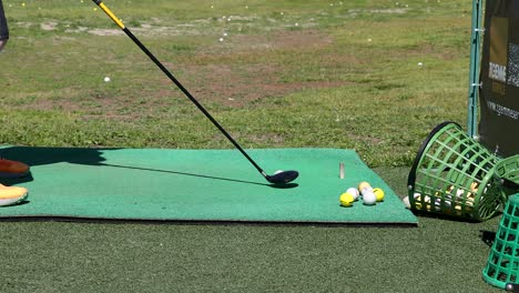 practicing golf swings at sestriere, piedmont, italy