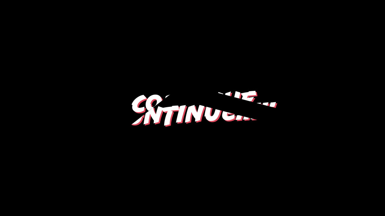 Word Continue written in capital letters