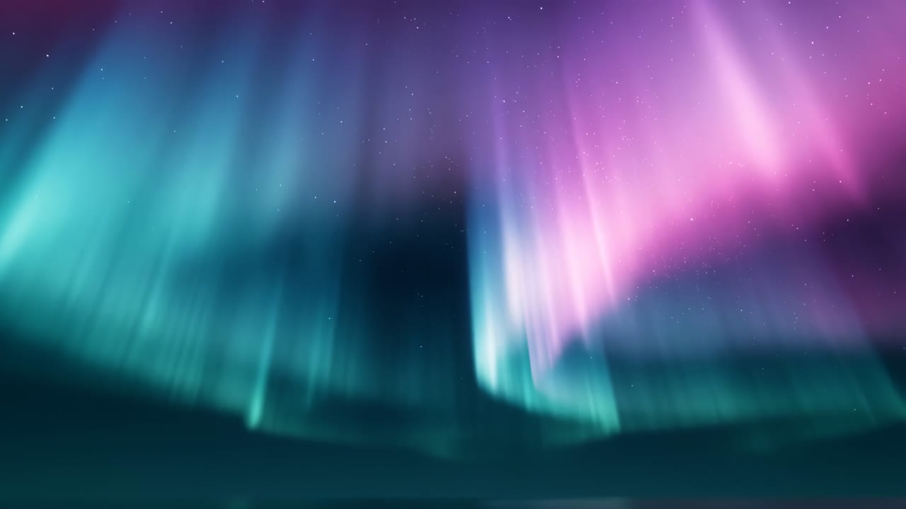 Vibrant Aurora Borealis Light Show in a Starry Night Sky