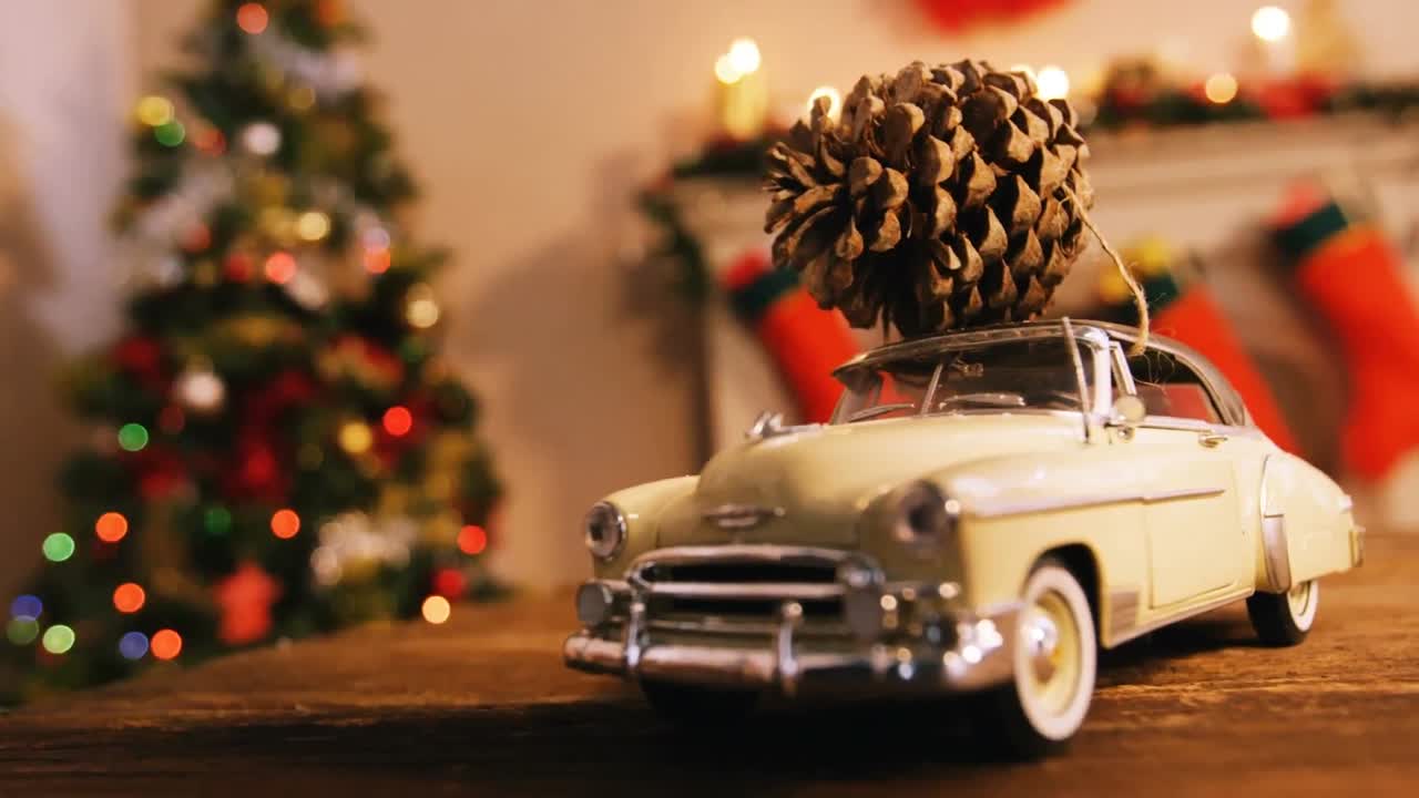 animación de la nieve cayendo sobre las felicitaciones de navidad texto y decoración