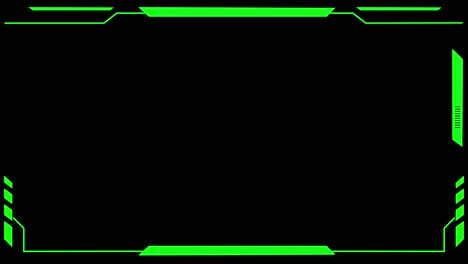 hud futuristic green elements interference signal user control interface screen panel loop animation