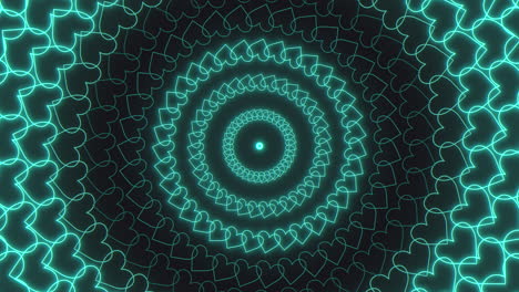 las líneas azules en espiral convergen en un patrón cautivador