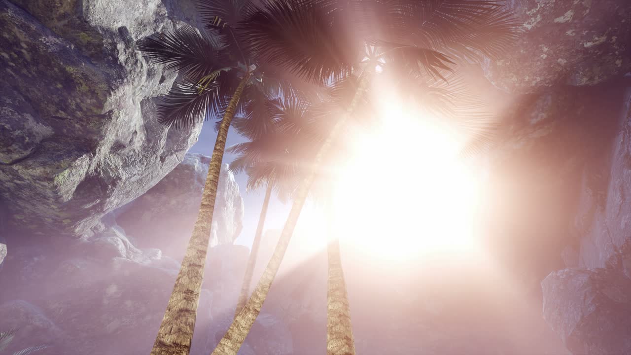 신비한 동굴 안의  ⁇ 빛