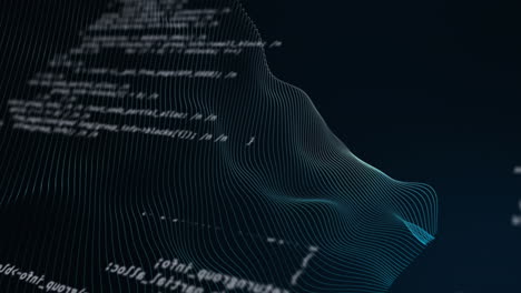 animation of white lines over data processing